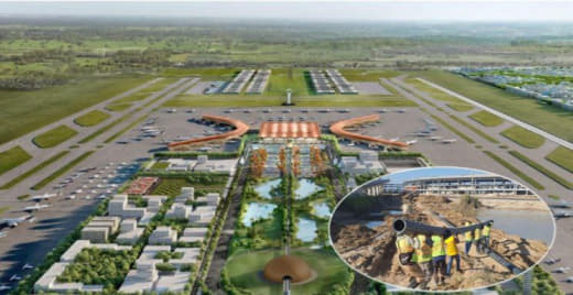 截至2023年12月，德崇国际机场建设已完工58%，花费8.5亿美元。
