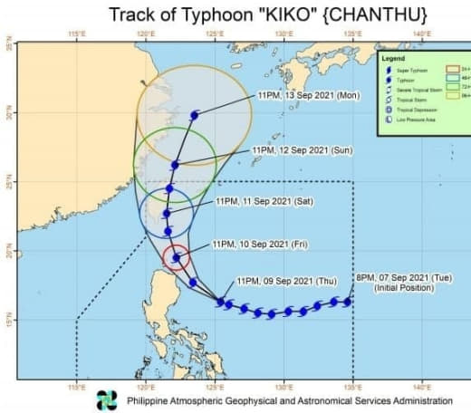 台风“奇克”未来几日将影响吕宋岛北部地区