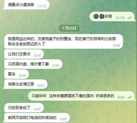 国内最近有公安部去老挝那边抓人了。如果不出问题可能最近会上央视新闻了...