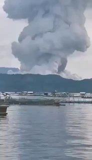 首都马尼拉上空被火山灰笼罩‼大家尽量少出门